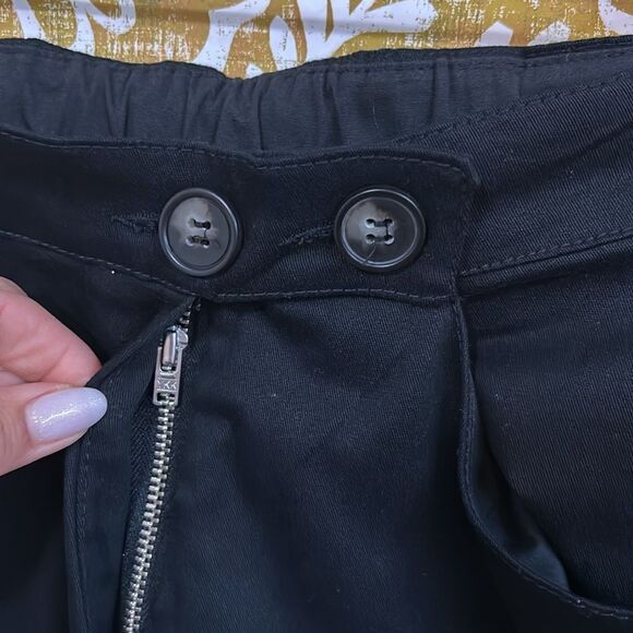 NWT The Range Structured Twill High Waist Cargo Pants in Black $350 size XS - Picture 6 of 14